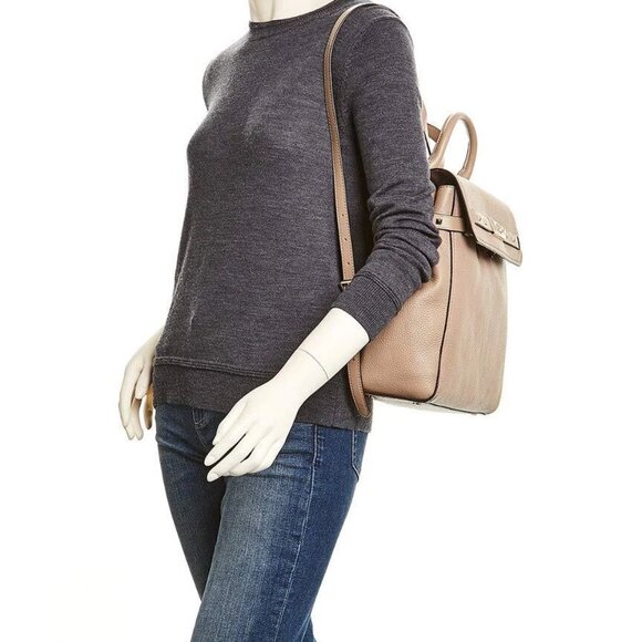 Michael Kors NEW women\'s Addison Medium Pebble Leather brown/pink Backpack main image 10